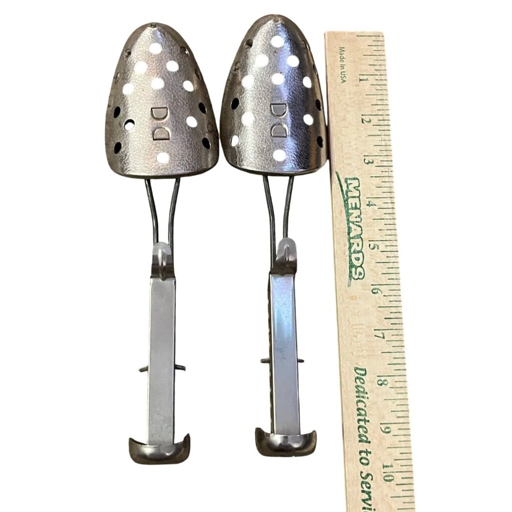 Vintage EKCO Metal Shoe Trees Stretchers Adjustable Small Child Used 40s - Picture 9 of 11